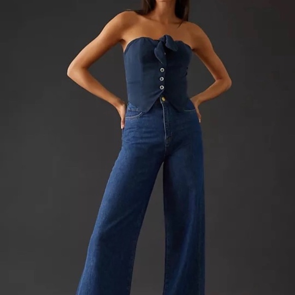 Anthropologie Maeve Strapless Tube Top M - Picture 2 of 4